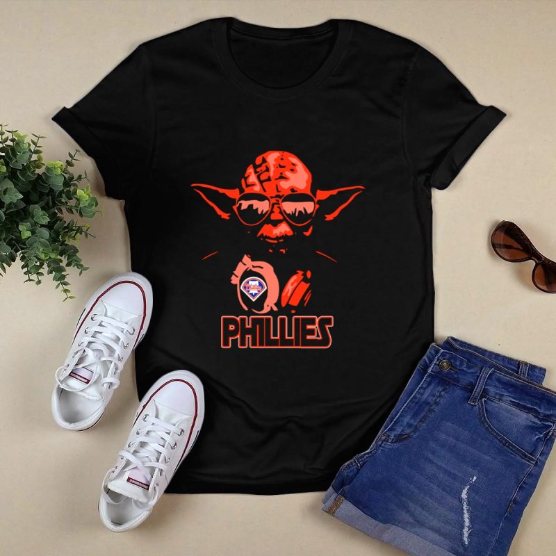 Yoda Phillies Fusion T-Shirt | Unique Star Wars Philadelphia Tee - Image 5