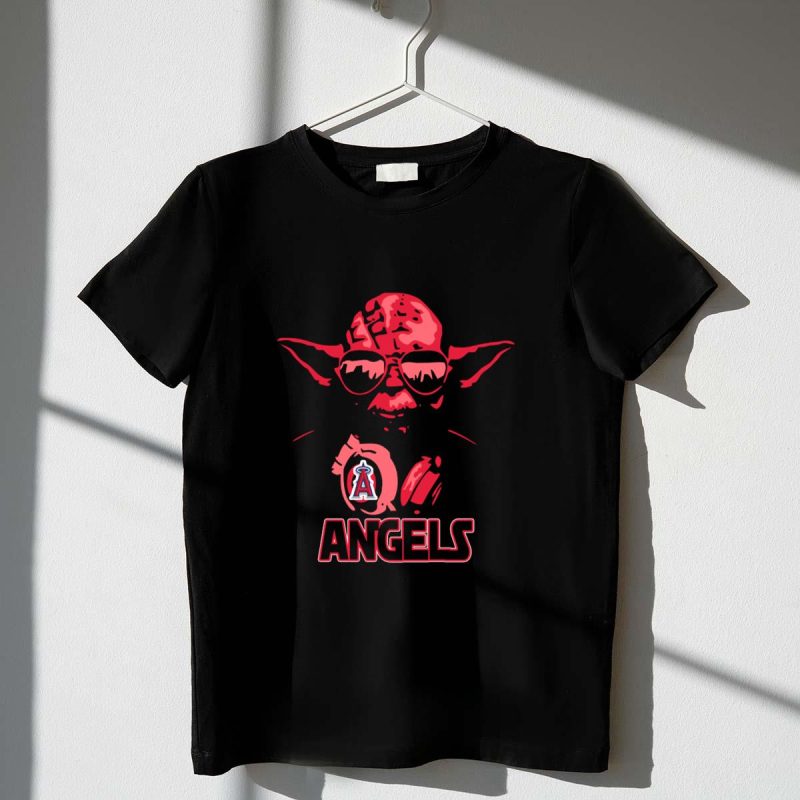 Yoda Star Wars Los Angeles Angels Fans Jedi Baseball Crossover T Shirt t shirt 1 1