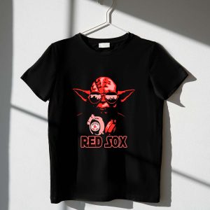 Yoda In Boston Red Sox Gear - Star Wars Inspired T-Shirt