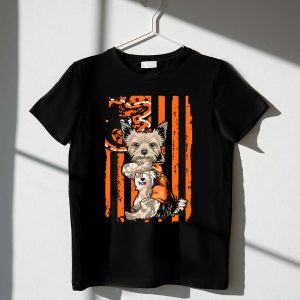 Yorkshire Terrier Baltimore Orioles I Heart Mom T-Shirt For Dog Lovers