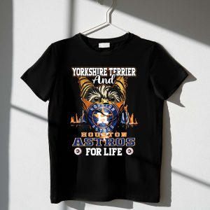 Yorkshire Terrier & Houston Astros Fan T-Shirt - Perfect For Dog Lovers