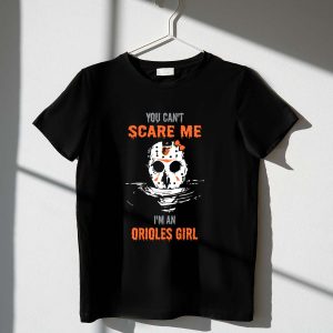 Scary Orioles Girl T-Shirt With Jason Voorhees Mask Design