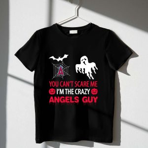 Crazy Los Angeles Angels Fan Ghost Halloween T-Shirt - You Can'T Scare Me!