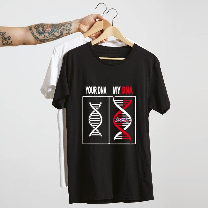 Braves Logo T-Shirt - Your Dna, My Dna Atlanta Fan Apparel - Image 4