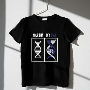 Colorado Rockies Dna Strands T-Shirt - Your Dna, My Dna Design