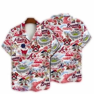 Atlanta Braves Cartoon Print Hawaiian Shirt For Fans