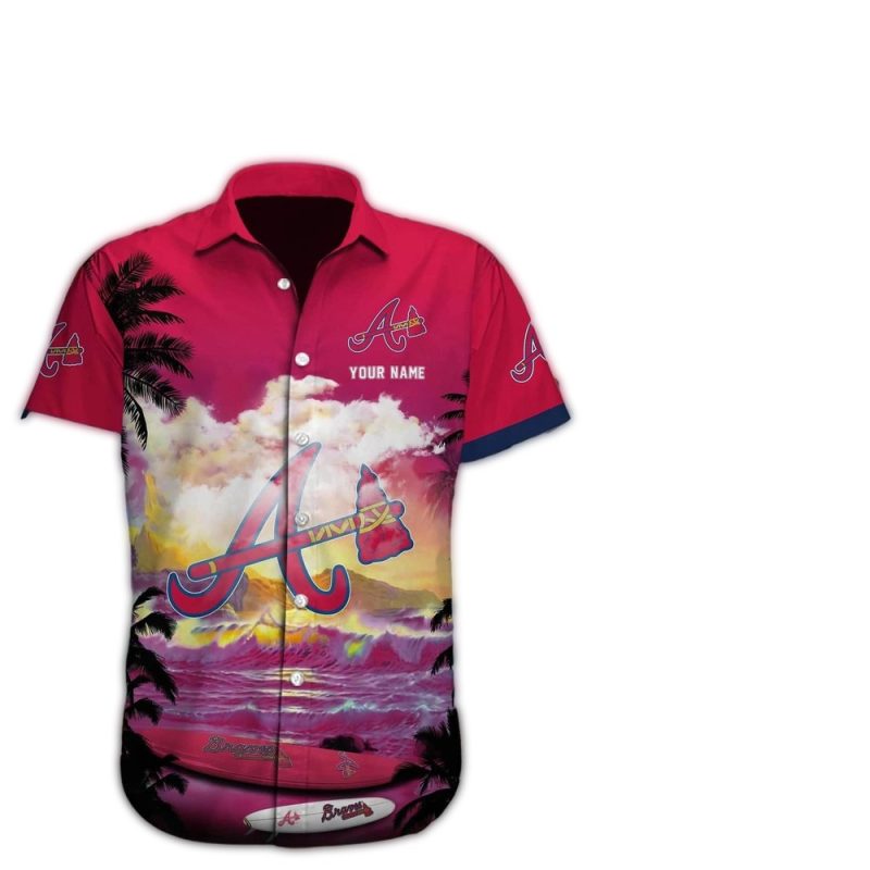 atlanta braves custom name tropical beach shirt 1317 wo6g4