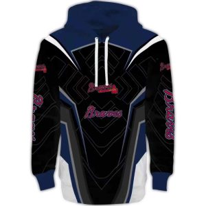 Futuristic Pattern Atlanta Braves Aop Hoodie For Fans