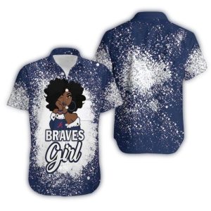 Atlanta Braves Hawaiian Shirt For Girls - African-Inspired Design