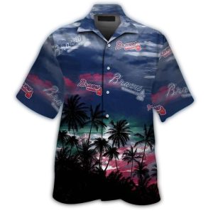 Atlanta Braves Coconut Sunset Beach Hawaiian Shirt - Tropical Style Tee