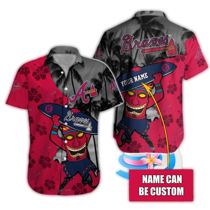 atlanta braves hawaiian vacation shirt custom name 6465 nguwn