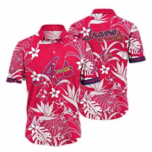 Atlanta Braves Floral Hawaiian Shirt - Stylish Summer Apparel