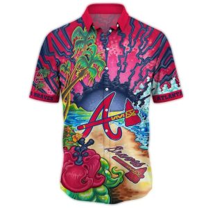 Atlanta Braves Coconut Beach Art Hawaiian Shirt For Fans And Summer Wear