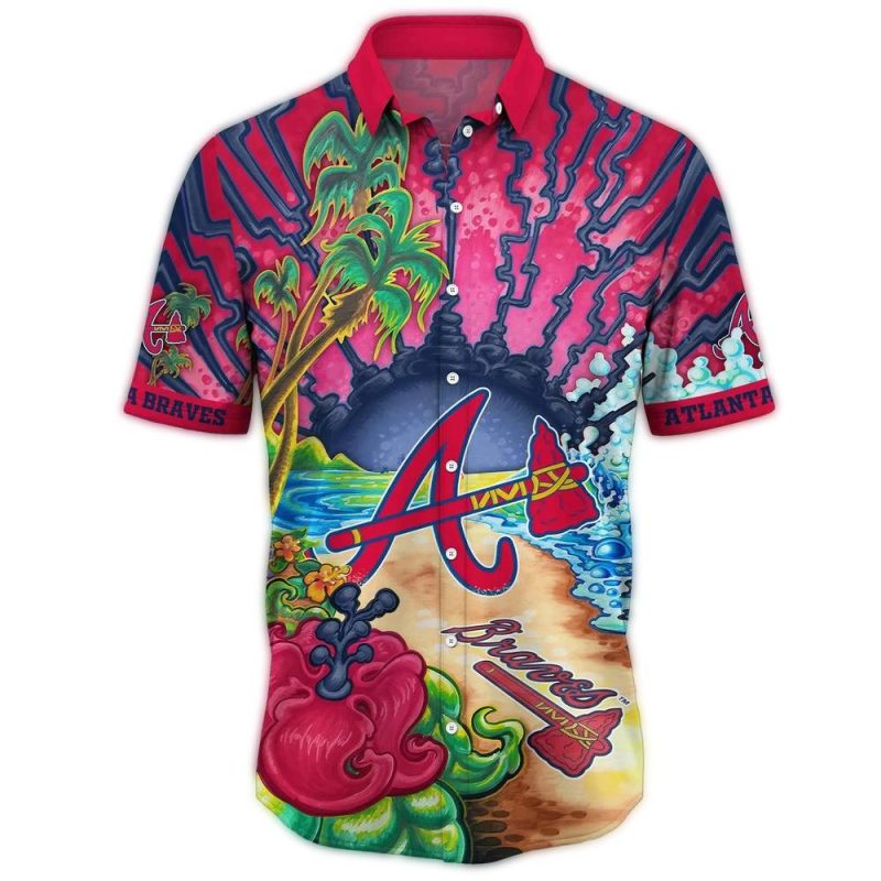 atlanta braves mlb hawaiian shirt beer gardenstime aloha shirt 5188 shbqo
