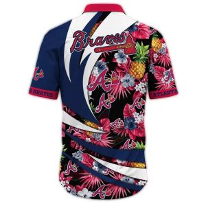 Atlanta Braves Floral Pineapple Hawaiian Shirt For Fans And Beach Lovers