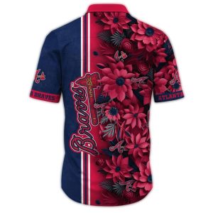 Atlanta Braves Tropical Hawaiian Shirt With Flower Blossom Design