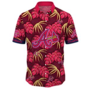 Atlanta Braves Floral Leaf Summer Hawaiian Shirt For Men And Women