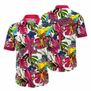 Atlanta Braves Parrot Leaf Print Hawaiian Shirt For Men And Women