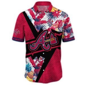 Atlanta Braves Floral Pineapple Hawaiian Shirt For Summer Style