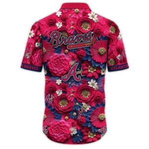 Atlanta Braves Floral Hawaiian Shirt For Stylish Fans