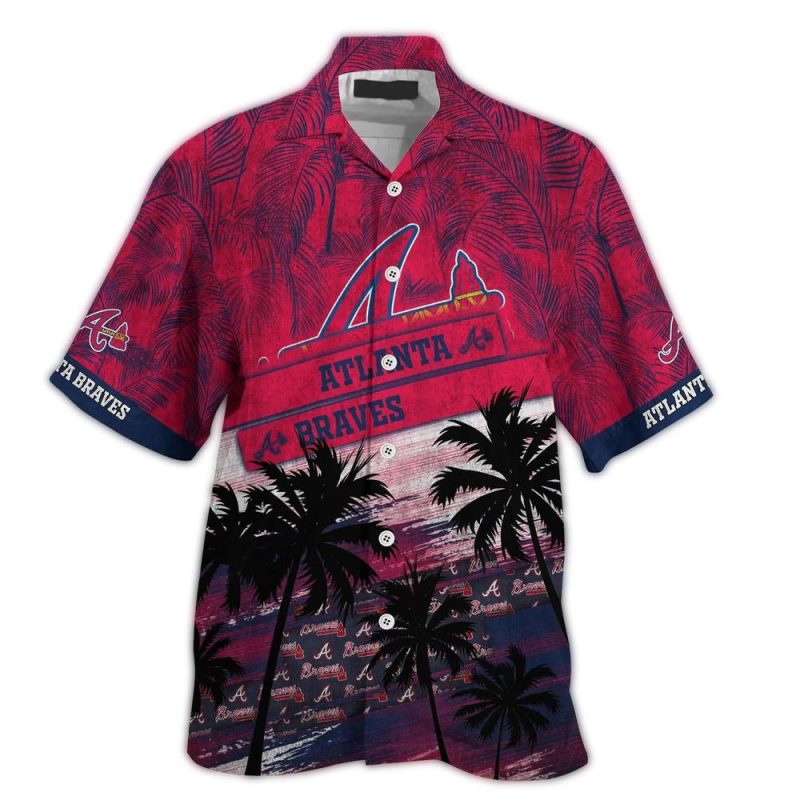 atlanta braves mlb palm tree pattern hawaii shirt for sports fans unisex sport hawaii shirt 4823 jd3um