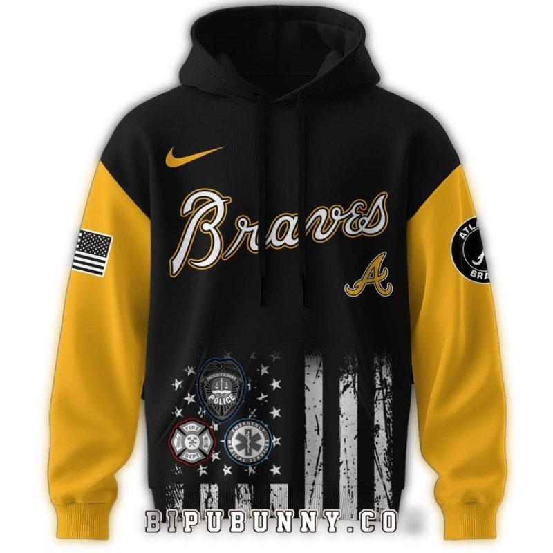 atlanta braves mlb x first responders night hoodie and pants 2 QXq60