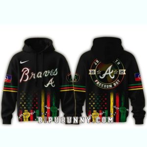 Atlanta Braves Juneteenth Freedom Day All-Over Print Hoodie