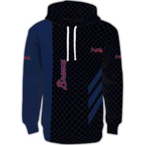 Atlanta Braves Monogram All-Over Print Hoodie For Fans