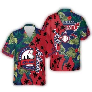 Atlanta Braves Sunset Palm Hawaiian Shirt – Stylish Tropical Apparel