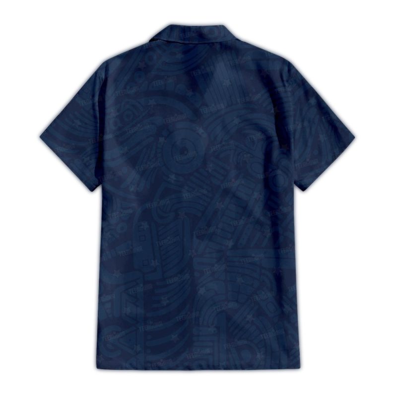 atlanta braves tribal motifs hawaiian shirt back