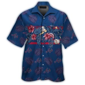 Atlanta Braves Tropical Print Hawaiian Shirt For Casual Summer Style