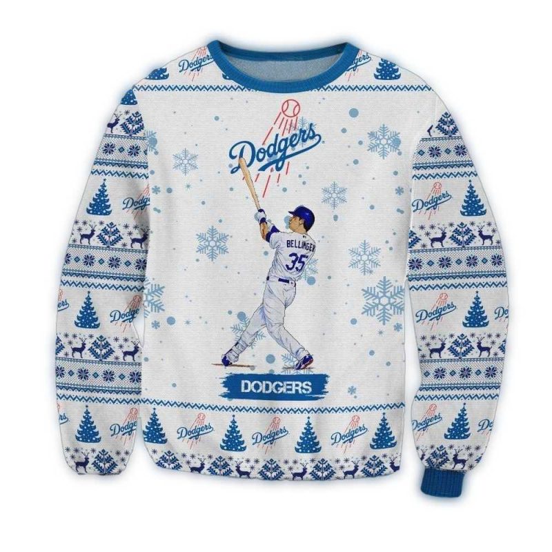 Bellinger Los Angeles Dodgers Christmas Ugly Sweater for Holiday Cheer