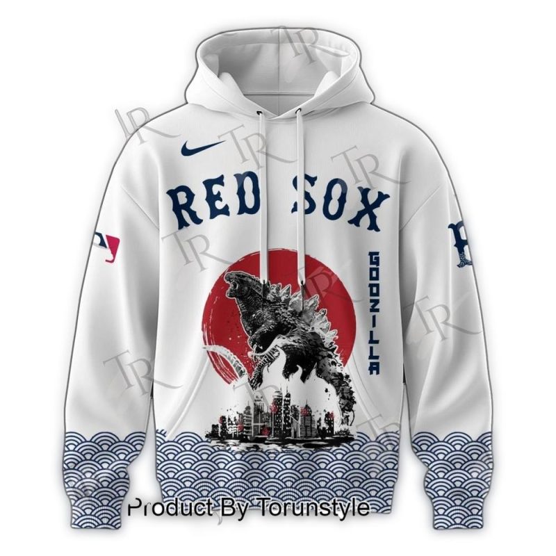 Boston Red Sox 2025 Godzilla All Over Print Hoodie