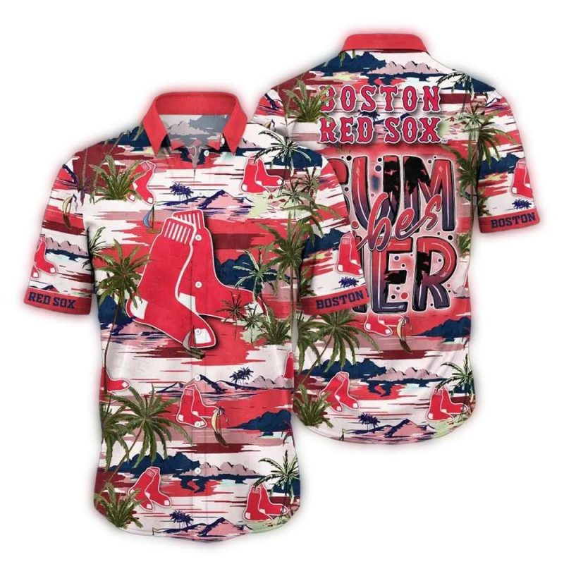 Boston Red Sox Hawaiian Shirt - Endless Summer Beach Vibes Apparel