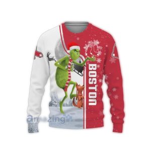 Boston Red Sox Grinch Ugly Christmas Sweater for Holiday Cheer