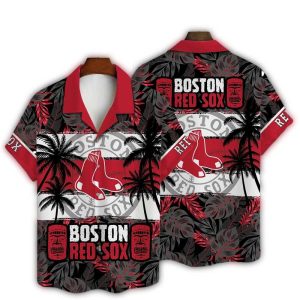 Boston Red Sox Palm Trees Tropical Hawaiian Shirt for Fans