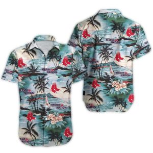 Boston Red Sox Hawaiian Shirt for Summer Vacation and Island Fun