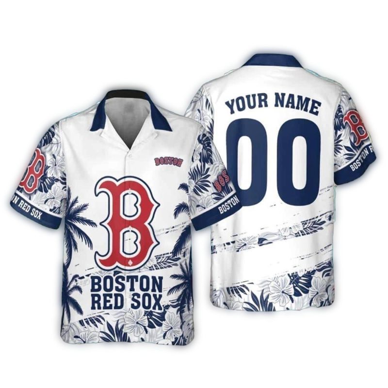 Personalized Boston Red Sox Coconut Tropical Hawaiian Shirt for Fans