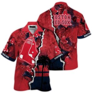 Personalized Floral Boston Red Sox Hawaiian Shirt for Fans