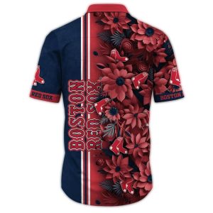 Boston Red Sox Floral Hawaiian Shirt - Tropical Style for Fans