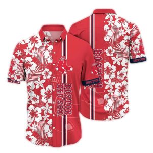 Boston Red Sox Tropical Floral Hawaiian Shirt for Fans