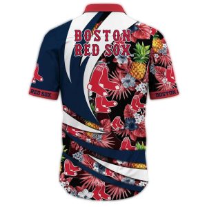Boston Red Sox Tropical Pineapple Hawaiian Shirt for Summer Fun