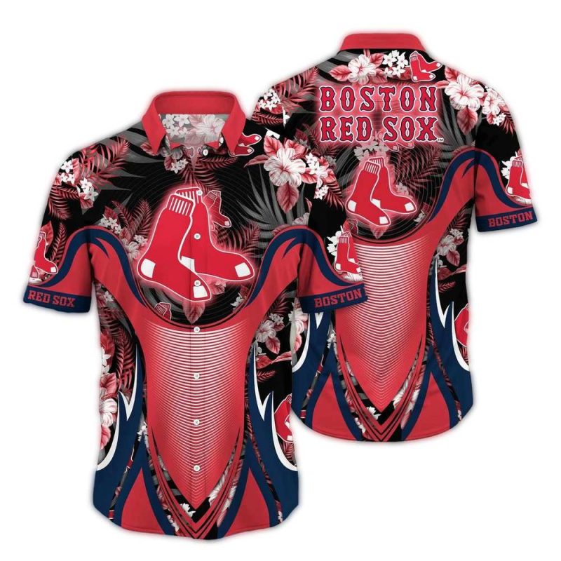 Boston Red Sox Floral Pattern Hawaiian Shirt for Fans and Summer Style