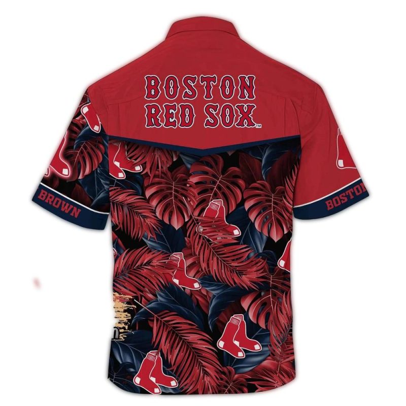 Personalized Boston Red Sox Tropical Floral Hawaiian Shirt for Fans - Image 2