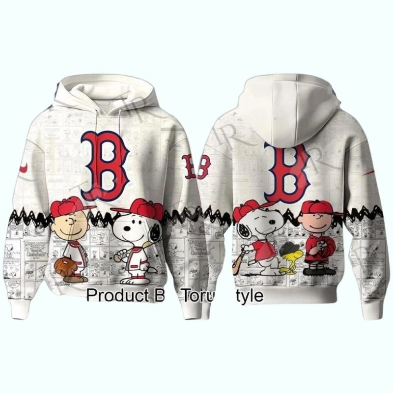Boston Red Sox Peanuts Night All Over Print Hoodie