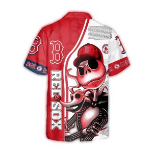 Boston Red Sox Jack Skellington & Zero Hawaiian Shirt for Fans