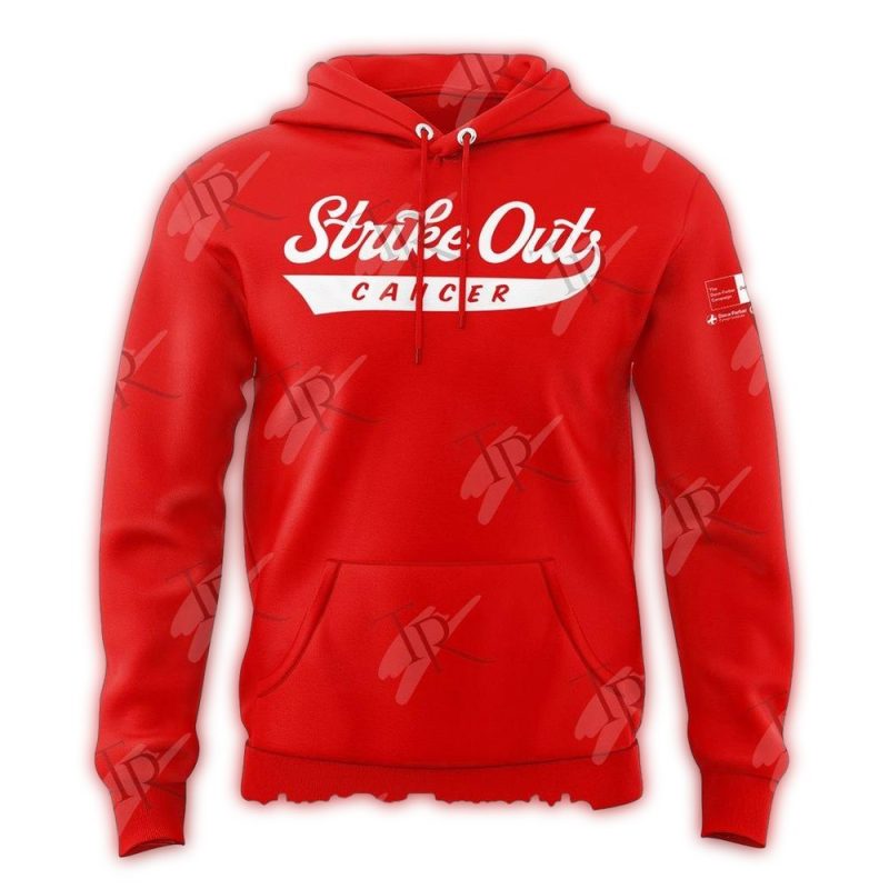 Personalized and Number Boston Red Sox Strike Out Cancer All Over Print Hoodie
