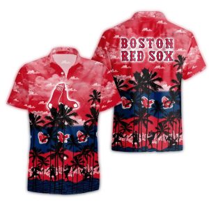 Boston Red Sox Sunset Beach Hawaiian Shirt - Tropical MLB Apparel