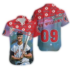Ted Williams Legacy Hawaiian Shirt - Boston Red Sox Apparel