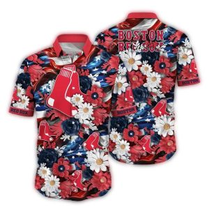 Boston Red Sox Tropical Floral Hawaiian Shirt for Summer Celebrations